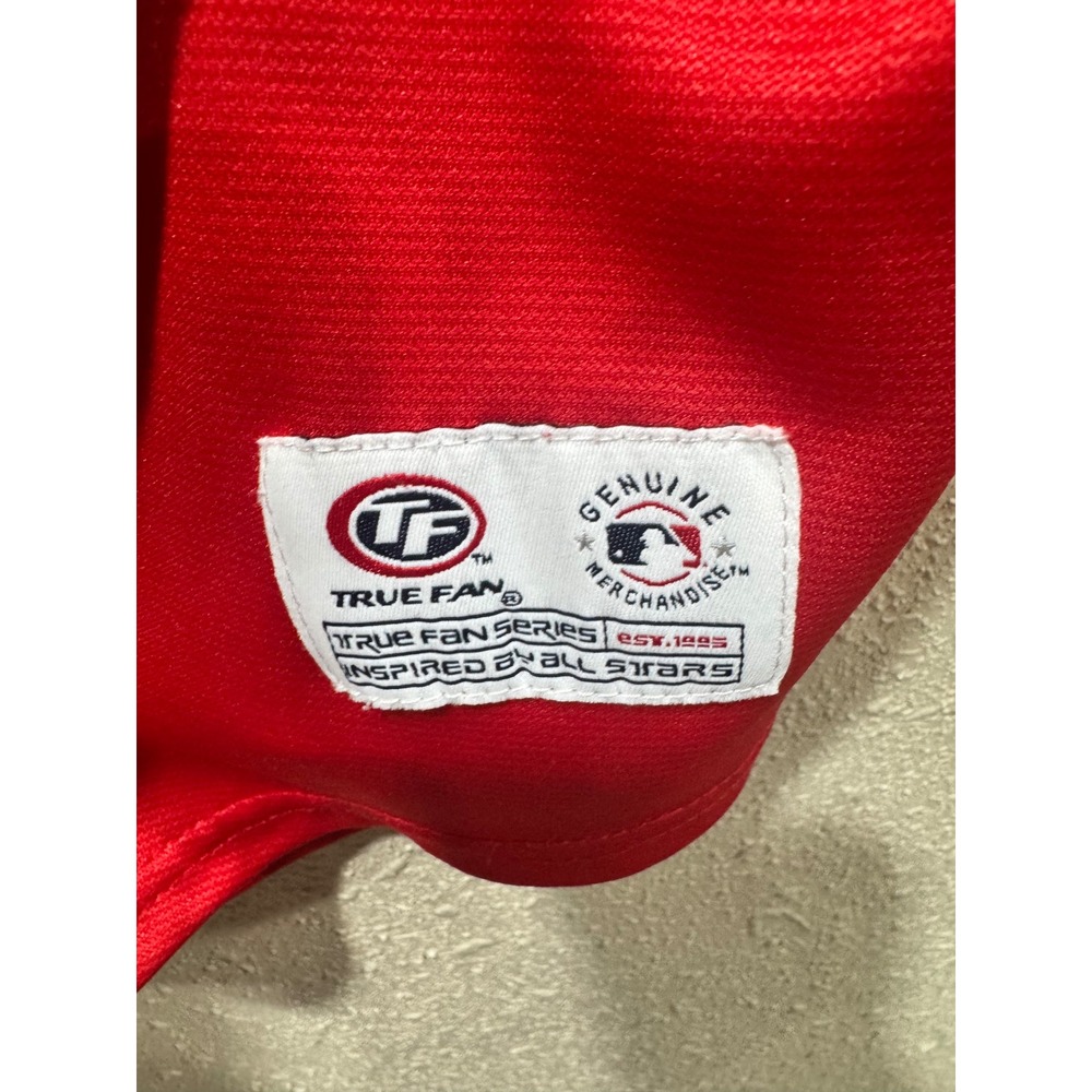True Fan St Louis Cardinals MLB Baseball Jersey Red Mens XL Embroidered Logo
